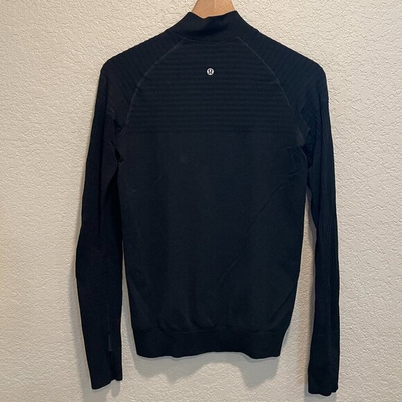 Lululemon Keep the Heat Half Zip Wool Blend Baselayer Size 8 Black - Picture 6 of 7